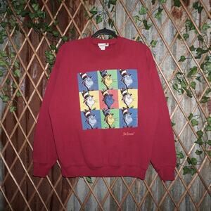Large - Vintage Y2K cat in the hat Dr. Seuss 90s sweatshirt